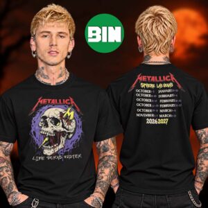 Metallica Merch Collection Las Vegas Residency 2026 Two Sided Unisex T Shirt