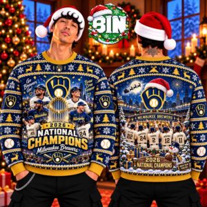 Milwaukee Brewers 2026 National Champions Best Gift Ideas For Baseball Fan Ugly Champions Sweater