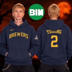 Milwaukee Brewers Brice Turang Nike Navy 2026 World Series Champions Name And Number Hoodie