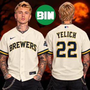 Milwaukee Brewers Christian Yelich Nike Cream 2026 World Series Champions Home Jersey