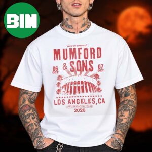 Mumford And Sons Los Angeles CA Event Tee Prizefighter Tour On October 6 7 2026 Unisex T Shirt