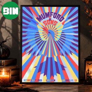 Mumford And Sons Los Angeles Ca Event Poster At Kia Forum In Los Angeles CA On October 6 7 2026 Home Decor Poster Canvas