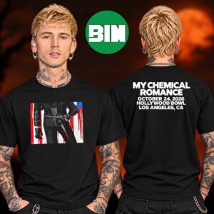 My Chemical Romance Los Angeles CA Event Tee At Hollywood Bowl In Los Angeles CA On October 24 2026 Two SIded Unisex T Shirt