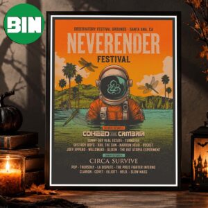 Neverender Festival Santa Ana CA Event Poster At Observatory Festival Grounds In Santa Ana CA On October 3 4 2026 Home Decor Poster Canvas
