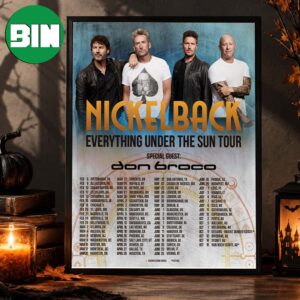 Nickelback Everything Under The Sun Tour Dates 2027 With Special Guest Donbroco Home Decor Poster Canvas