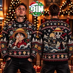 One Piece Luffy Funny Gift For Fan Best Gift Ever 2027 Ugly Christmas Sweater