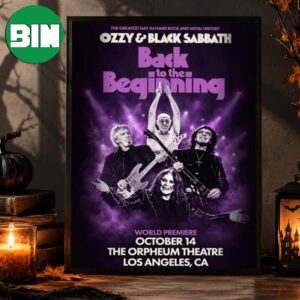 Ozzy And Black Sabbath Back To The Beginning Los Angeles CA Event Poster At The Orpheum Theatre In Los Angeles CA On October 14 2026 Home Decor Poster Canvas