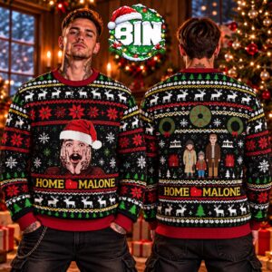 Post Malone Home Alone Best Gift For Fan Ugly Christmas Sweater