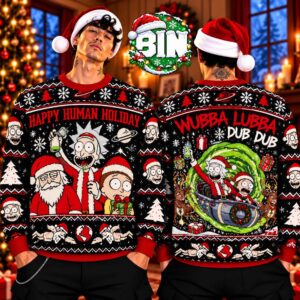 Rick And Morty Funny Santa Xmas Gift Ideas For Fan Best Movie Gift Ever 2026 Ugly Christmas Sweater