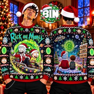 Rick And Morty Merry Christmas Gift Ideas For Friends Ideas Gift For Movie Fan 2026 Ugly Christmas Sweater