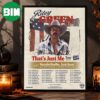 Billy Strings Oakland CA Event Poster At Oakland Arena In Oakland CA On October 3 2026 Home Decor Poster Canvas