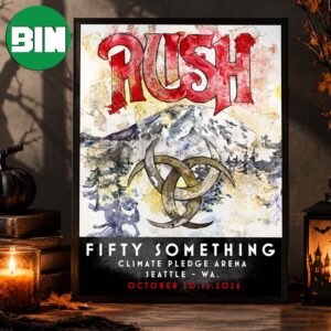 Rush Seattle Washington Event Poster At Climate Pledge Arena Foil Moutain Lithograph On October 10 12 Fifty Something Tour 2026 Home Decor Poster Canvas