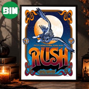 Rush Seattle Washington Event Poster At Climate Pledge Arena Foil Seattle Owl Lithograph On October 10 12 Fifty Something Tour 2026 Home Decor Poster Canvas