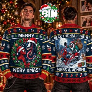 Spider Man X Venom Merry Xmas Venom Best Gift For Fan Ugly Christmas Sweater