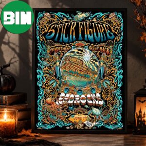 Stick Figure Morrison CO Event Poster At Red Rocks Amphitheatre In Morrison CO The Ride Tour On June 7 2027 Home Decor Poster Canvas