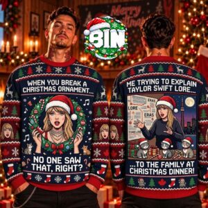 Taylor Swift Funny No One Saw That Right Christmas Gift For Music Lover 2027 Ugly Christmas Sweater