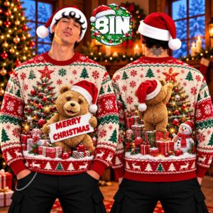 Ted Merry Christmas Gift Ideas For Best Movie Holiday Party Pullover 2026 Ugly Christmas Sweater