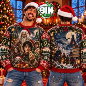 The Lord of the Rings Merry Christmas Gift Ideas For Movie Fan 2026 Best Movie Ever Ugly Christmas Sweater