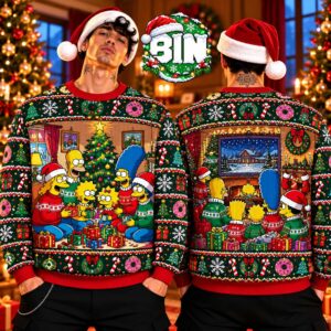 The Simpsons Merry Christmas 2026 Funny Gift For Famlies Best Gift Ever Ugly Christmas Sweater