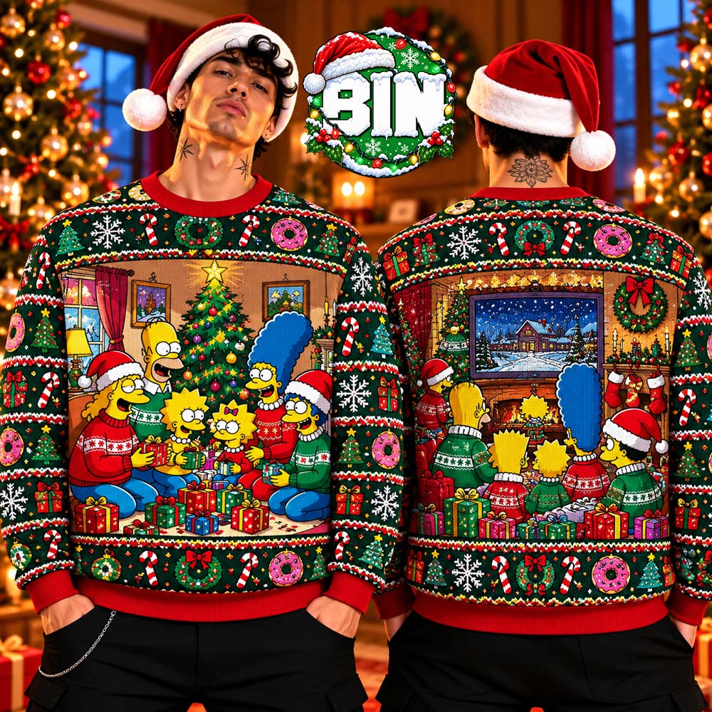 The Simpsons Merry Christmas 2026 Funny Gift For Famlies Best Gift Ever Ugly Christmas Sweater The Simpsons Merry Christmas 2026 Funny Gift For Famlies Best Gift Ever Ugly Christmas Sweater