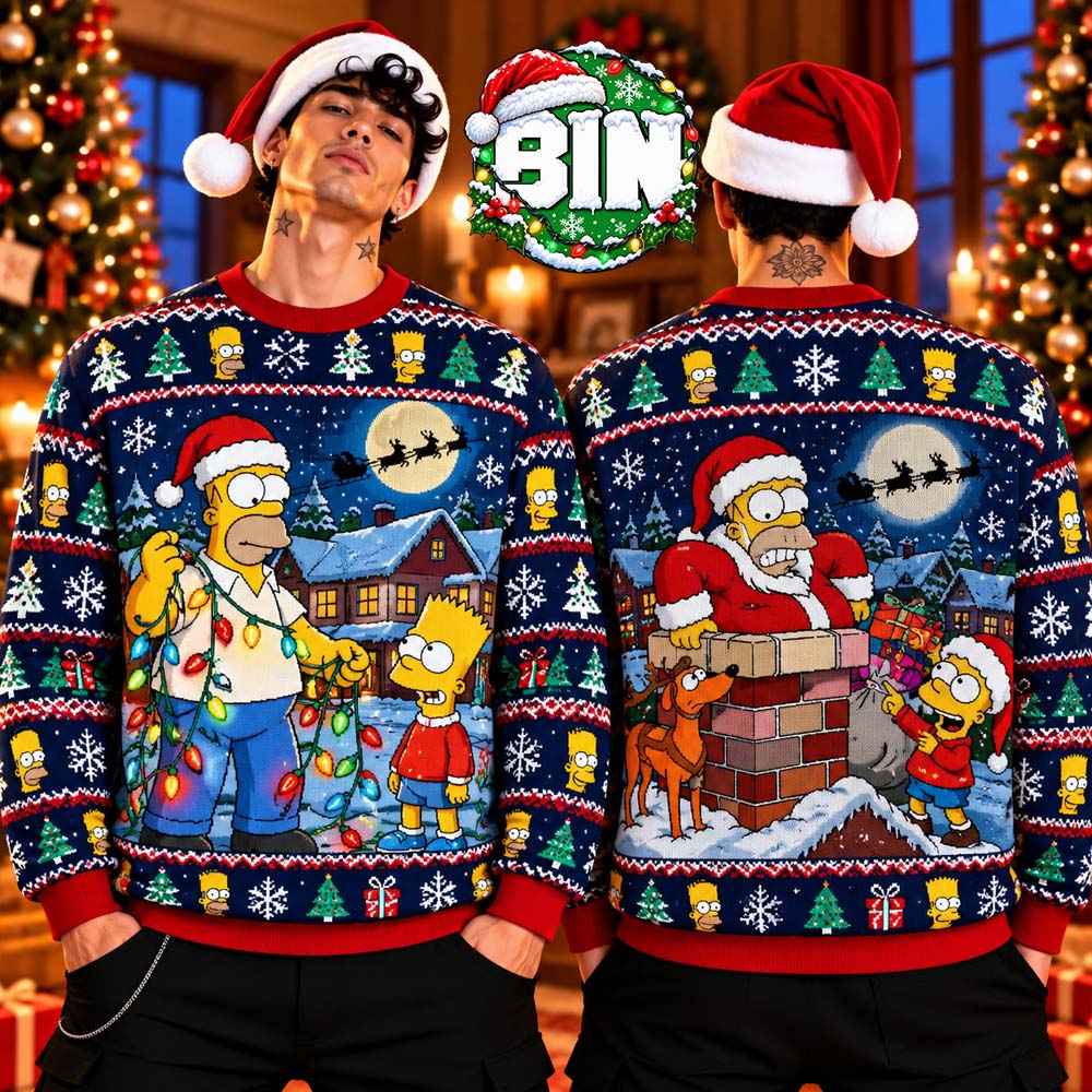 The Simpsons Xmas Gift For Funny Families Best Gift Ever 2026 Ugly Christmas Sweater The Simpsons Xmas Gift For Funny Families Best Gift Ever 2026 Ugly Christmas Sweater