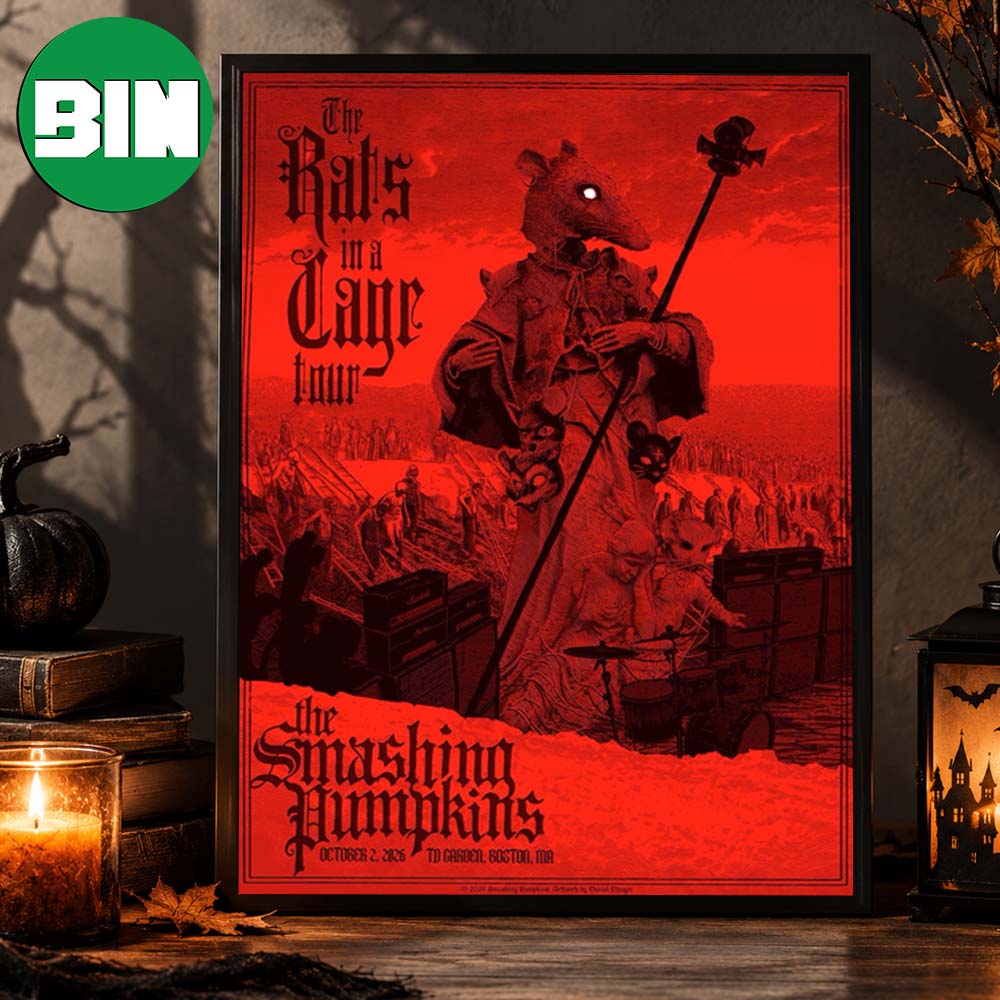 The Smashing Pumpkins Boston MA Event Poster At The Rats In Cage Tour In Boston MA On October 2 2026 Home Decor Poster Canvas The Smashing Pumpkins Boston MA Event Poster At The Rats In Cage Tour In Boston MA On October 2 2026 Home Decor Poster Canvas