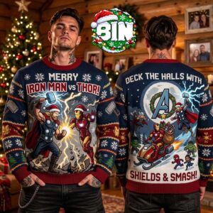 Thor x Iron Man Marvel Studios Christmas Gift For Fan Best Gift Ever Ugly Christmas Sweater