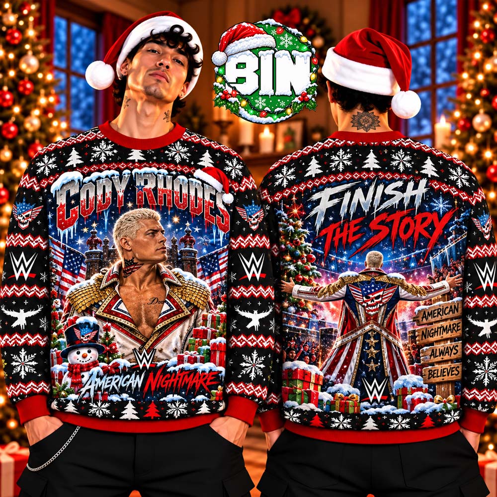 WWE Cody Rhodes Merry Christmas Gift For Fan Best Gift For WWE Fan 2026 Ugly Christmas Sweater WWE Cody Rhodes Merry Christmas Gift For Fan Best Gift For WWE Fan 2026 Ugly Christmas Sweater