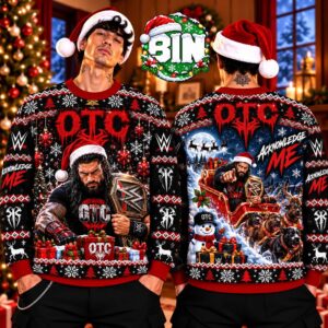 WWE Roman Reigns Xmas Gift For Christmas Day Best Gift For Families Ugly Christmas Sweater
