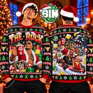 WWE The Rock Christmas Gift For Fan Wrestling Best Gift For Fan 2026 Ugly Christmas Sweater