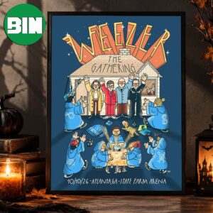 Weezer Atlanta GA Event Poster At State Farm Arena In Alanta GA The Gathering On October 10 2026 Home Decor Poster Canvas