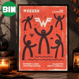 Weezer Charlotte North Carolina Event Poster At Spectrum Center In Charlotte North Carolina On October 3 2026 Home Decor Poster Canvas