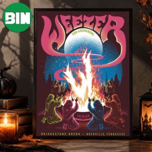 Weezer Nashville Tennessee Event Poster Bridgestone Arena In Nashville Tennessee The Gathering On October 9 2026 Home Decor Poster Canvas