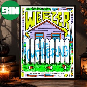 Weezer San Diego CA Event Poster At Viejas Arena In San Diego CA The Gathering On October 21 2026 Home Decor Poster Canvas
