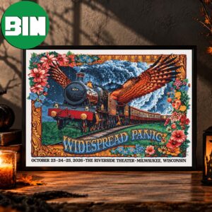 Widespread Panic Milwaukee WI Event Poster At The Riverside Theater In Milwaukee WI Tour Dates On October 23 24 25 2026 Home Decor Poster Canvas