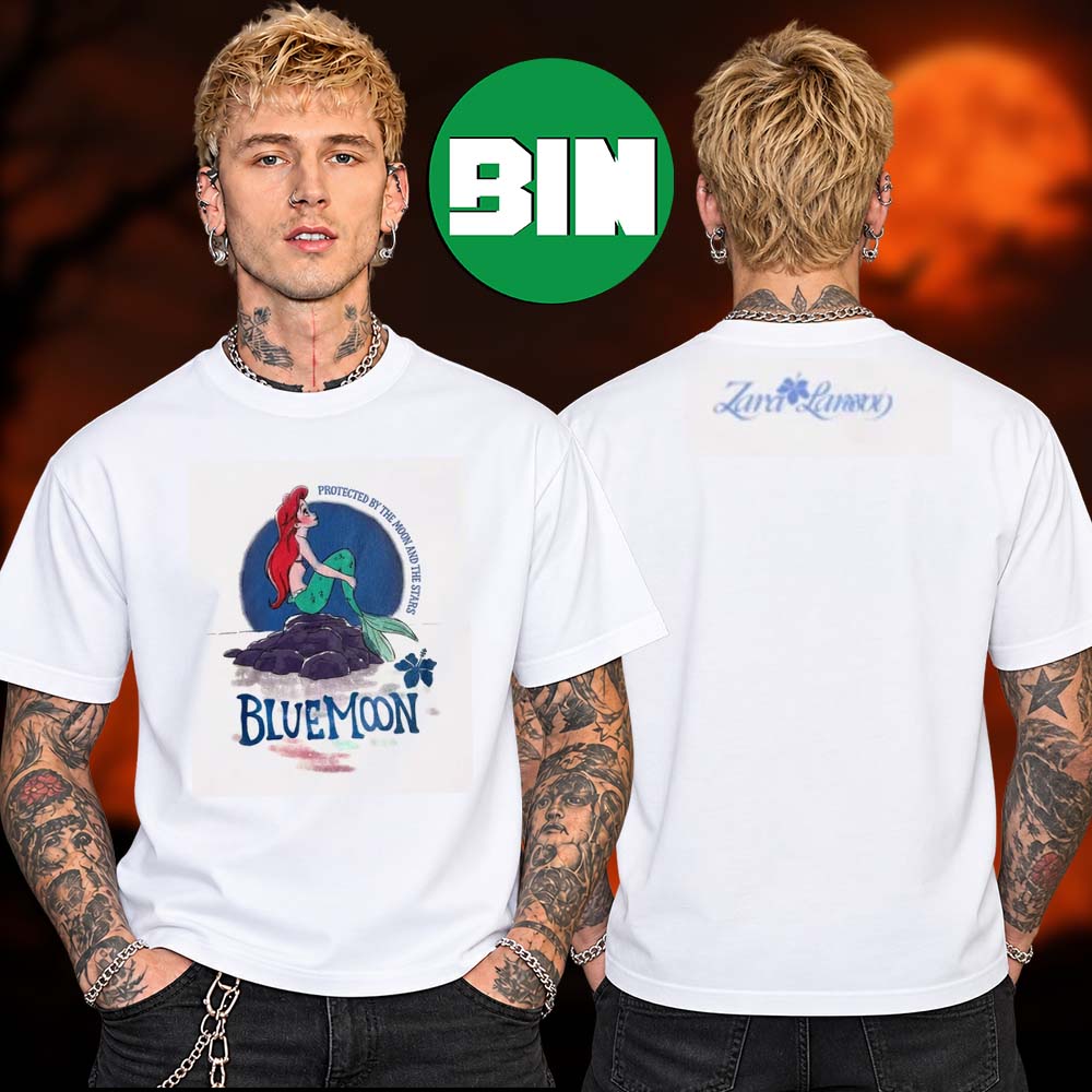 Zara Larsson X The Little Mermaid Glitter Blue Moon Two Sided Unisex T Shirt Zara Larsson X The Little Mermaid Glitter Blue Moon Two Sided Unisex T Shirt