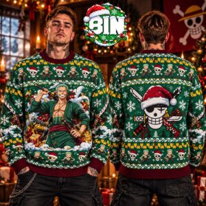 Zoro One Piece Best Gift For Lover Christmas Day Gift For Him 2027 Ugly Christmas Sweater